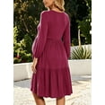 thumbnail image 3 of Women's Long Sleeve Maternity Dress Ruffle Maternity Clothes for Women, 3 of 8
