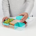 thumbnail image 4 of Sistema To Go Bento Box Create, Lunch Box with Compartments & Snack Container, 1.48 L, BPA-Free, Minty Teal, 4 of 7