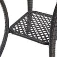 thumbnail image 6 of PARKWELL Outdoor Patio Side Table Square Wicker End Table with Glass Top, Brown, 6 of 8