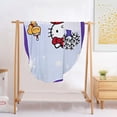 thumbnail image 2 of Hello Kitty Christmas Round Flannel Throw Blanket Plush Soft Polyester Cover for Sofa Bed, Cozy Home Decor Room Essentials Anime Manga Gifts for Teens, Kids 47inch, 2 of 5