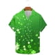 thumbnail image 3 of Ceisia Men's St. Patrick's Day Gradient Green Shamrock Print Stretch Short Sleeve Shirt Multicolor XXXXL Gifts, 3 of 5