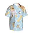 thumbnail image 3 of Xecao Cute Gnome Bee Collects Honey print Hawaiian shirt - a stylish short-sleeve button-down for men, perfect for casual beach and tropical outings., 3 of 9