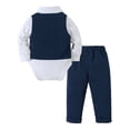 thumbnail image 6 of 4pcs Infant & Toddler Clothing Boy'S Classic Gentleman'S Suit Long Sleeve 1pc Shirt, Vest, Pants, Bow Tie Suit Dress Suit, 6 of 8