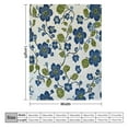 thumbnail image 2 of Blue And Green Flowers Flannel Warm Throw 60"x80" Vintage Floral Seasonal Summer Soft Warm Cozy Fleece Holiday Throw Blanket for Bed Sofa Couch Throw Blanket for Women Men, 2 of 8