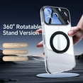 thumbnail image 3 of for iPhone 15 Case with 360° Spin Magnetic Ring Stand [Compatible with MagSafe] [Camera Lens Protection], Clear Cover Anti-Yellowing Protection Cases for iPhone 15, Black, 3 of 8