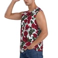 thumbnail image 3 of Balery Rose Flowers Men's Sleeveless Muscle Shirts Workout Tank Top, Moisture Wicking, Odor Protection-Small, 3 of 8