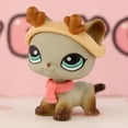 thumbnail image 3 of Mini Pet Shop lps Shorthair Cat #391 with Scarf Antlers Accessories Kids Cute Gift, 3 of 6