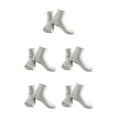 thumbnail image 2 of relayinert Soft Five Toe Socks Stretchable Cotton High Crew Socks Athletic Solid Socks Grey 5Set, 2 of 6