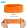 thumbnail image 2 of Uxcell Sweatband Headbands, Terry Cloth Sweat Band for Women Men Sports Basketball Tennis Athletic, Orange 4 Pcs, 2 of 6