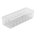 thumbnail image 1 of Yinanstore Card Deck Box Game Card Holder Storage Container Baseball Card Can Hold 700+ Cards with 7 Removeable Divider Acrylic Card Box Clear, 1 of 7
