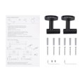 thumbnail image 4 of WOWOW Bathroom Hardware Hook Matte Black Set Of 2, 4 of 5