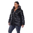 thumbnail image 1 of White Mark Women's Metallic Parka Hooded Jacket, 1 of 6