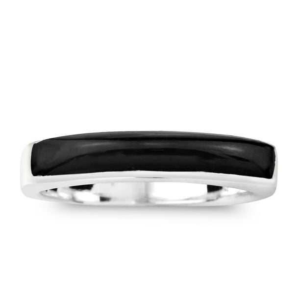 Rectangular Bar Black Onyx Stone Inlay Sterling Silver Ring 10 Walmart Com Walmart Com Rectangular Bar Black Onyx Stone Inlay Sterling Silver Ring 10 Walmart Com Walmart Com