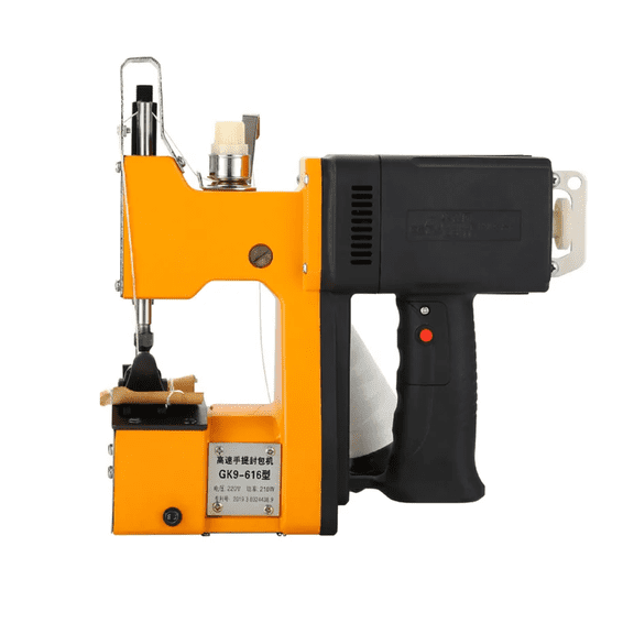 Industrial Cosedora Portátil De Sacos Cuero 210w Malubero Anaranjado, Negro