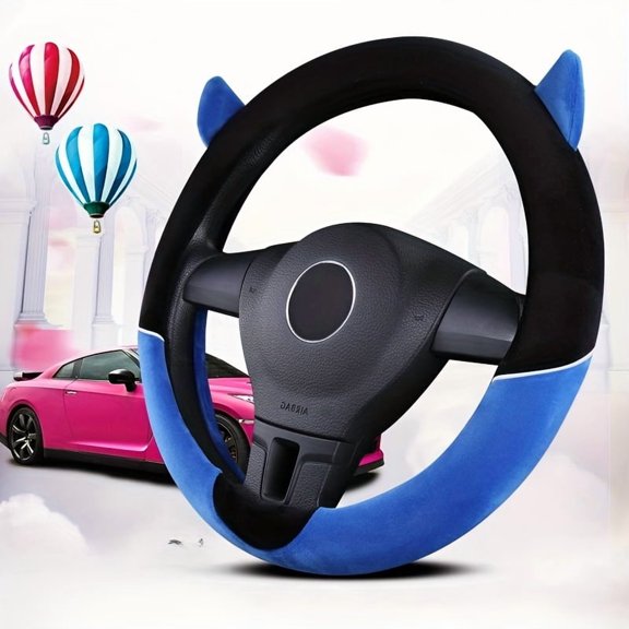 New Arrival Round Universal Steering Wheel Cover, Flannelette, Breathable and Comfortable, Sweat-Resistant, Non-Slip, with Inner Circle, for All Seasons, for Car