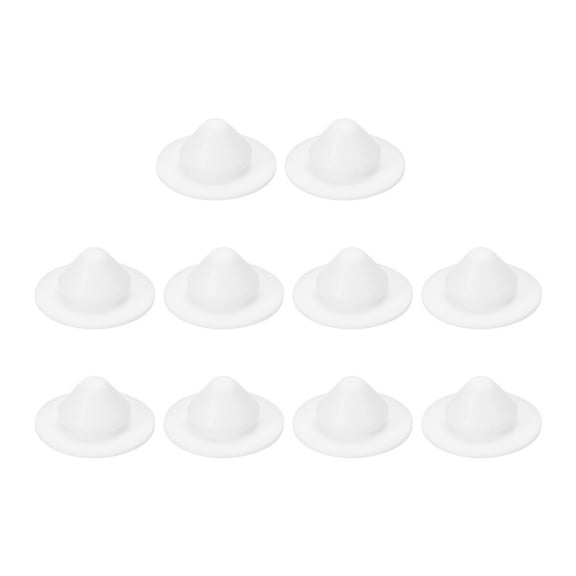 10pcs Hole Plug 1/2 Inch (12mm) Button Plugs Fit for 10mm Hole, Snap in Locking Hole Tube Plug Gel, White