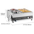 thumbnail image 3 of VEVOR Electric Soup Warmer, Two 6.34QT Pots & Three 1/3 Pans, Stainless Steel Commercial Food Warmer with 86~185°F Adjustable Temp, 1500W Bain Marie, Soup Station for Restaurant, Buffet, 3 of 9