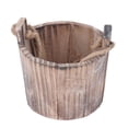 thumbnail image 1 of Rustic Flower Plant Pots, Wall Hanging Barrel Planter Round Decorative  For Patio, 1 of 8