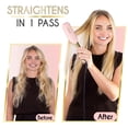 thumbnail image 2 of ELLA BELLA® Titanium Flat Iron Hair Straightener (with Infrared) • Professional Straightening Iron • Digital Display to Accurately Control Temperature • As Featured in Good Housekeeping (Pink), 2 of 6