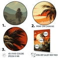 thumbnail image 3 of Designart "Tranquil Tangerine Twilight In The Tropics" Palms & Palm Trees Wall Art Living Room, 3 of 7