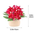thumbnail image 3 of Artificial Flower Decorationfake Flower Bouquet With Vase Lowmaintenance Desktop Ornament For Bedroombathroomwedding And Party Decoration, 3 of 6