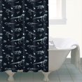 thumbnail image 4 of Black White Dinosaurs Fossils Pattern Shower Curtain 72"x84" ,Bathroom Decorative Shower Curtains Set with 12 Hooks,Modern Waterproof Washable Shower Curtain, 4 of 6