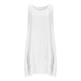 thumbnail image 5 of MELDVDIB Linen Dresses for Women Crewneck Sleeveless Spring Summer Midi Dress Solid Color Oversized Loose Outfits, 5 of 7