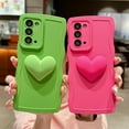 thumbnail image 3 of for Samsung Galaxy Note 20 Case 6.7", Cute Kawaii 3D Love Heart Aesthetic Curly Wavy Non-Slip Camera Cover Shockproof Soft Silicone Note 20 5G Phone Case for Women (Hot Pink), 3 of 6