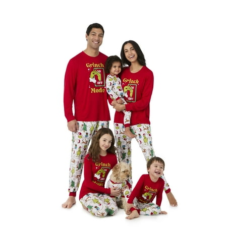 Dr. Seuss Grinch Pets Matching Family Pajamas, 1-Piece, Sizes XS-2XL