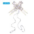thumbnail image 3 of Unique Bargains 2.8inch Pull Bows Present Wrapping String Bows Ribbon Gold Thread Style Silver Tone 40 Pack, 3 of 6