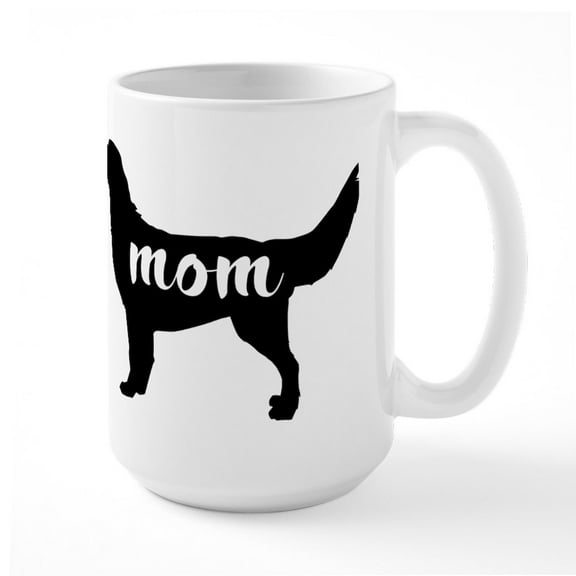 CafePress - Dog Mom - 15 oz Ceramic Large White Novelty Mug