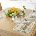 thumbnail image 4 of Ambesonne Steam Engine Place Mats Set of 4, Old Vintage Train, Standard Size, Ivory Pale Caramel, 4 of 6
