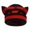 Red, variant on Winter Beanies Women's Y2K Fuzzy Beanie with Cute Cat Ear Pullover Hat Devil Ears Thickened Knitted Hat Warm Hat