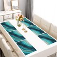 thumbnail image 2 of Teal Marble Gold Wave Pattern Summer Placemats Table Placemats Set Of 6-Linen Kitchen Washable Placemats Table Mats 11.8"x17.7" Non-Slip Heat Resistant, 2 of 5