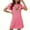 Hot Pink, variant on Fazvaoo Christmas Nightgowns for Women Short Sleeve Short Nightgowns(Black,Size S-XXL)