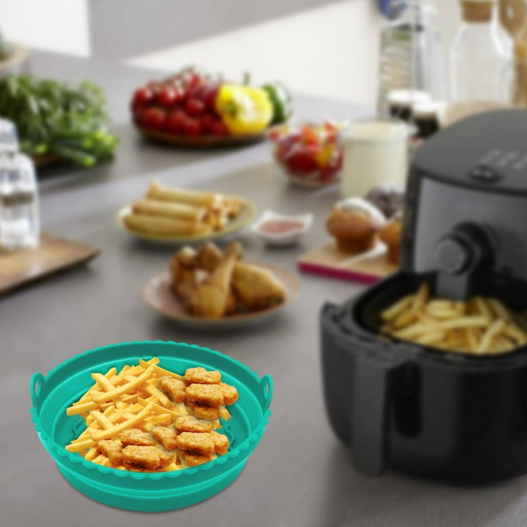 Wovilon Kitchen Gadgets Kitchen Utensils Set 2 Pcs Air Fryer Silicone Pot Air Fryer Accessories Air Fryer Silicone Liners Basket Kitchen Reusable Air