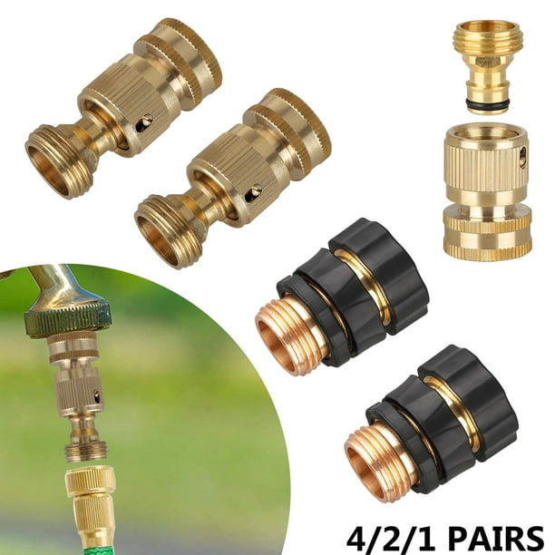 Tsv 4 2 1 Pairs Garden Hose Quick Connect Water Fitting 3 Inches Brass Male And Female Set Universal For Outdoor Spigot End Nozzle Sprayers Sprinkler - 1 2 Garden Hose Quick Connect Tsv 4 2 1 Pairs Garden Hose Quick Connect Water Fitting 3 Inches Brass Male And Female Set Universal For Outdoor Spigot End Nozzle Sprayers Sprinkler - 1 2 Garden Hose Quick Connect