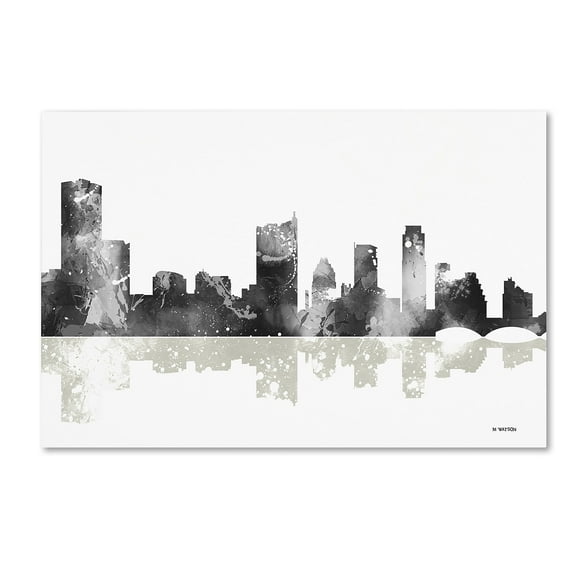 Trademark Fine Art "Austin Texas Skyline BG-1" Canvas Art by Marlene Watson