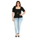 thumbnail image 5 of Blusa escote cuadrado Roman Fashion /Tallas Extras 1823 (Negro) negro 42 Roman Fashion BL-GR-1823-NEGRO, 5 of 6