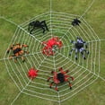 thumbnail image 5 of Baywell Halloween Spider Webs Decorations 9-Rings /12-Rings Round Spider Webs, 360cm/500cm Spider Webs for Halloween Indoor and Outdoor Party Supplies, 5 of 8