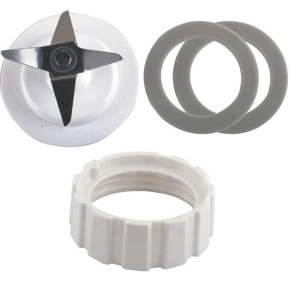 Blade for Hamilton Beach Blender Replacement Mixer Parts with Screw Cap and Rubber Gasket, White