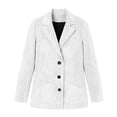 thumbnail image 4 of Hanen Women Vintage Faux Suede Velvet Blazer, Long Sleeve Notched Lapel Pocket Suit Jacket Open Front Single Breasted Casual Work Office Coat, 4 of 6