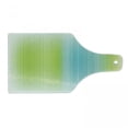 thumbnail image 1 of Modern Cutting Board, Digital Striped Texture Vertical Never Ending Lines Technical Long Narrow Bands Bars, Tempered Glass Cutting and Serving Board, Wine Bottle Shape, Blue Green, by Ambesonne, 1 of 1