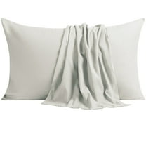 NTBAY Ultra Soft Double Brushed Microfiber Pillowcase Set, Hypoallergenic, California King, Light Gray, 2 Pack