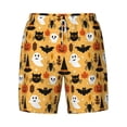 thumbnail image 4 of Lsque Mens Swim Trunks Happy Halloween Pattern - Bathing Suit Compression Liner - Beach Swim Shorts Swimwear - (S-3XL) - Stretch Quick Dry -XX-Large, 4 of 9
