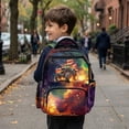 thumbnail image 6 of Jeiento American Flag School Backpack for Boys 17 Inch Lightweight Kids Backpack, 600D Tear Resistant & Padded Tablet Sleeve, Tractor Bookbag for Grades 3-6 Ages 9-12, 6 of 8
