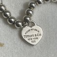 thumbnail image 3 of Tiffany & Co. Bracelet en Perles d'Argent avec Pendentif Cœur, 3 of 5