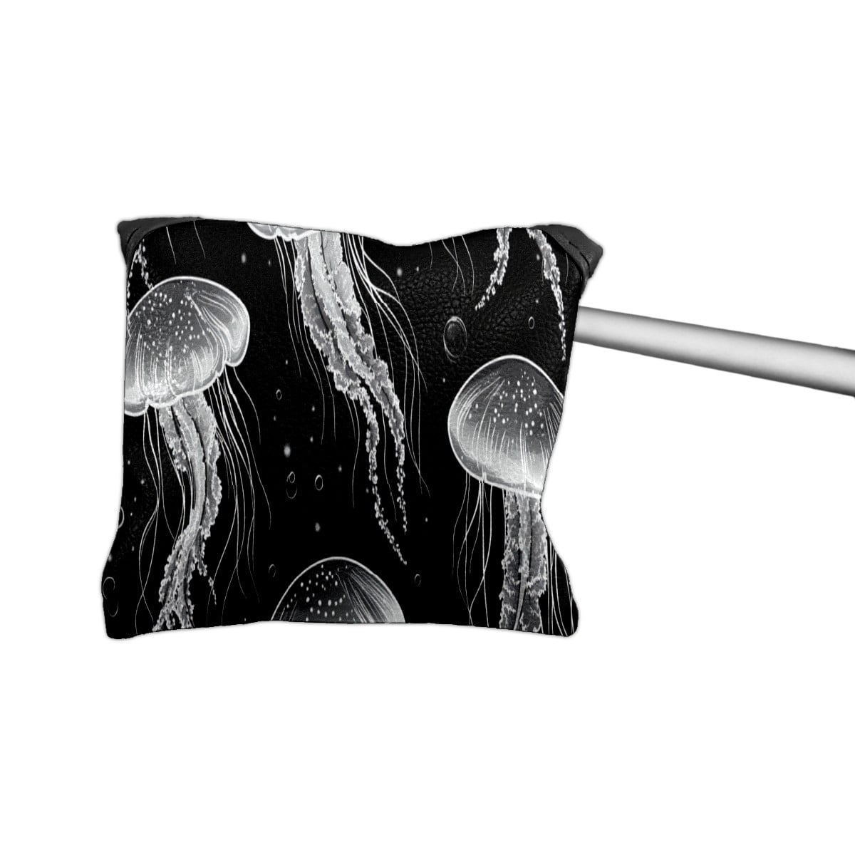 Golf Mallet Putter Cover Premium Leather Waterproof Golf Putter Head Cover with Magnetic Closure Jellyfish