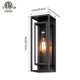 thumbnail image 4 of Aplique de pared para exteriores Mirrea, 18 pulgadas, negro mate, impermeable, juego de 2, 4 of 6