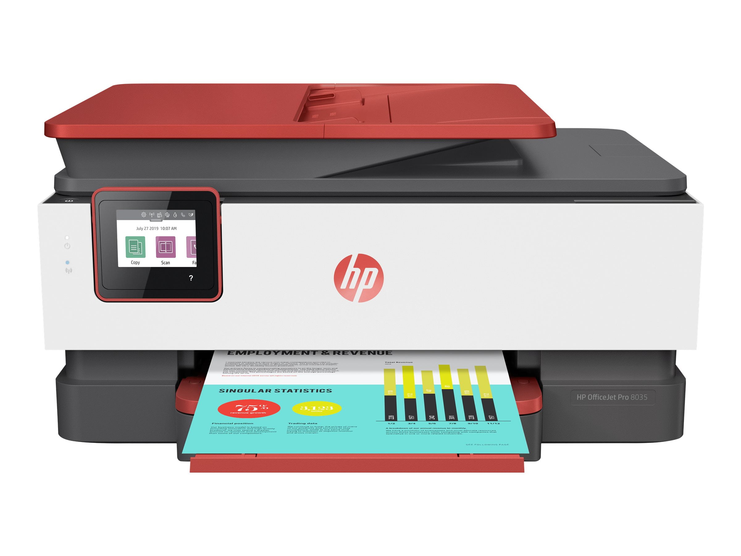 HP OfficeJet Pro 8035 Color AllinOne Wireless Printer, Coral